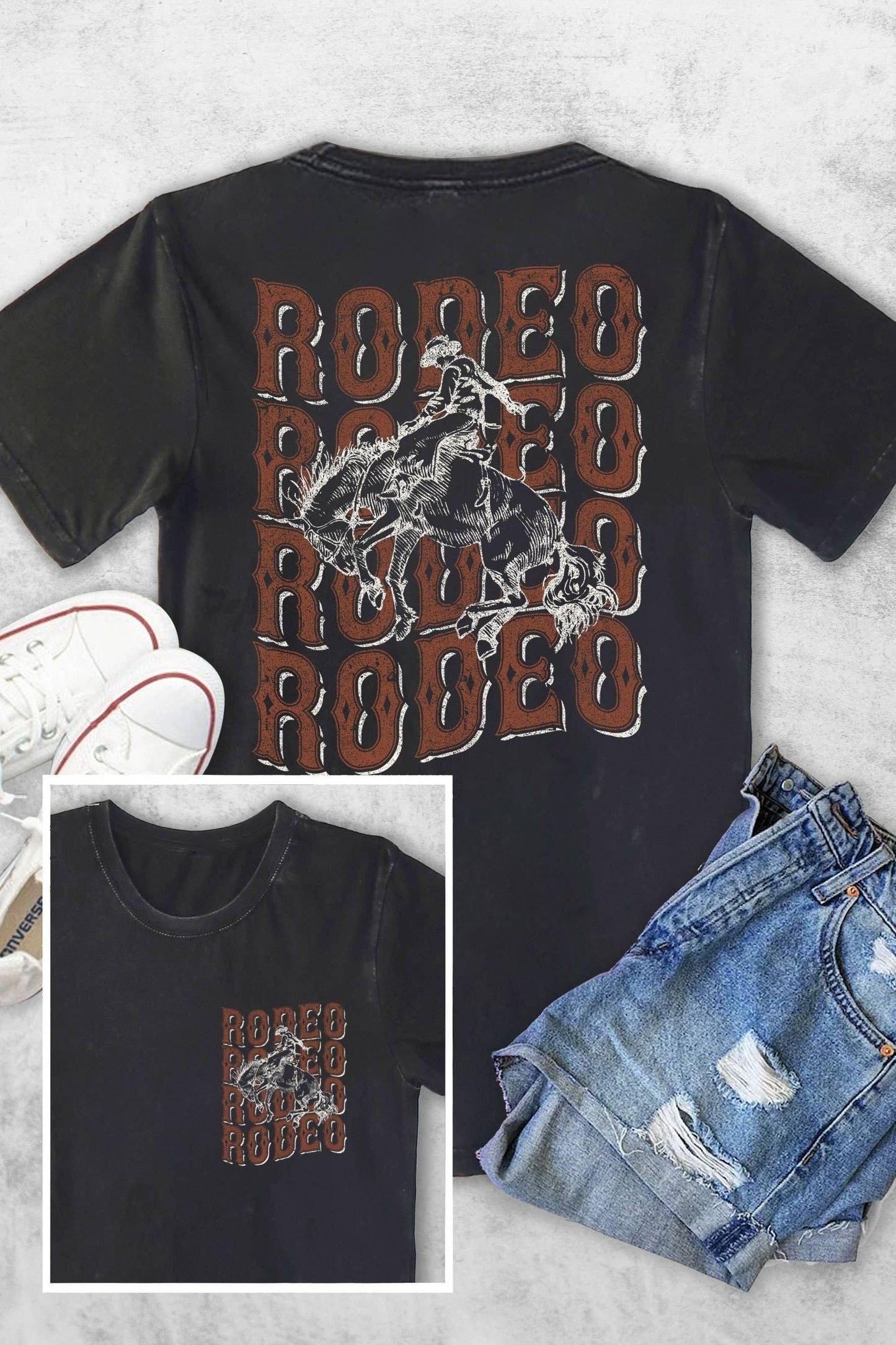 RODEO COWBOY TEE: MUSTARD