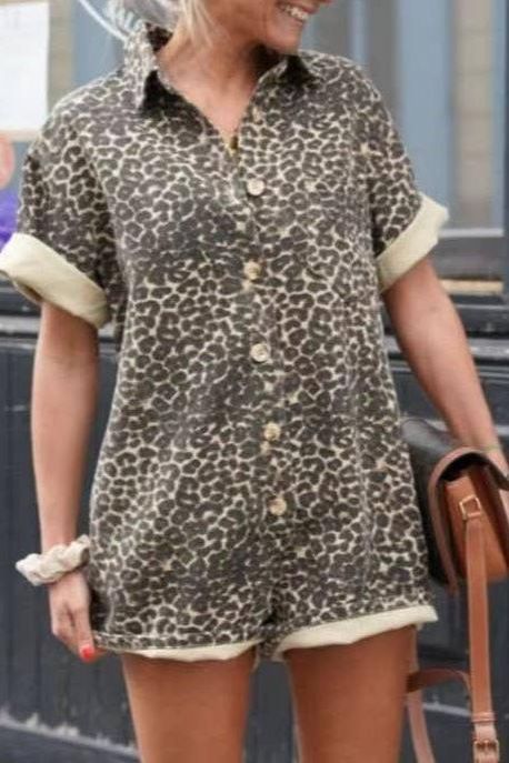 Romper in Leopard 4568
