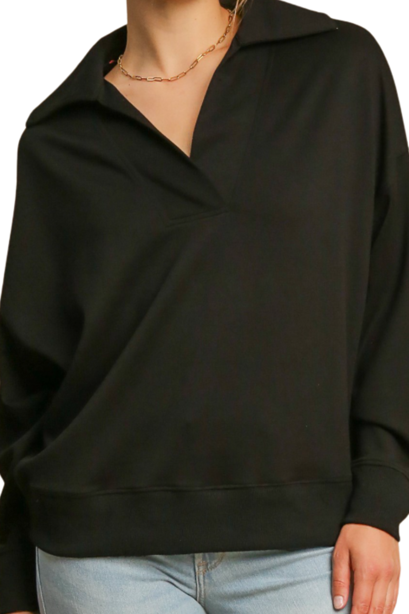 UMGEE LUXKNIT TOP & PANTin BLACK