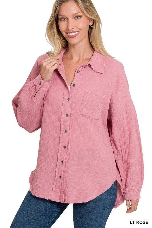 ZEE GAUZE TOP/JACKET~4 COLORS