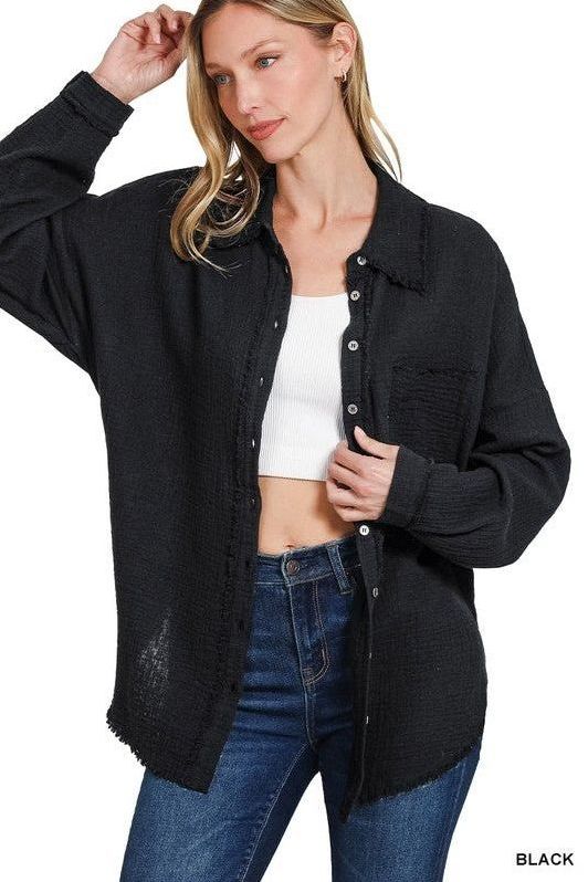 ZEE GAUZE TOP/JACKET~4 COLORS
