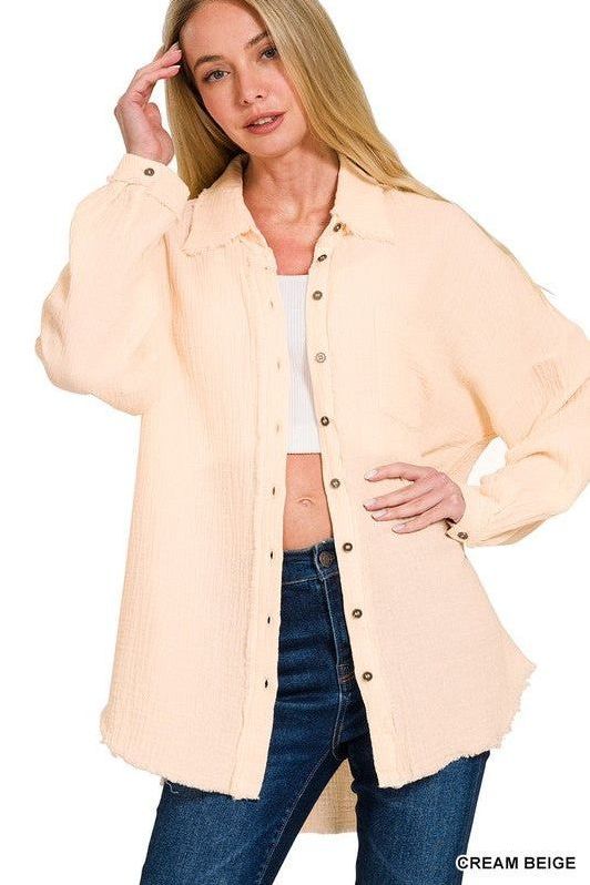 ZEE GAUZE TOP/JACKET~4 COLORS