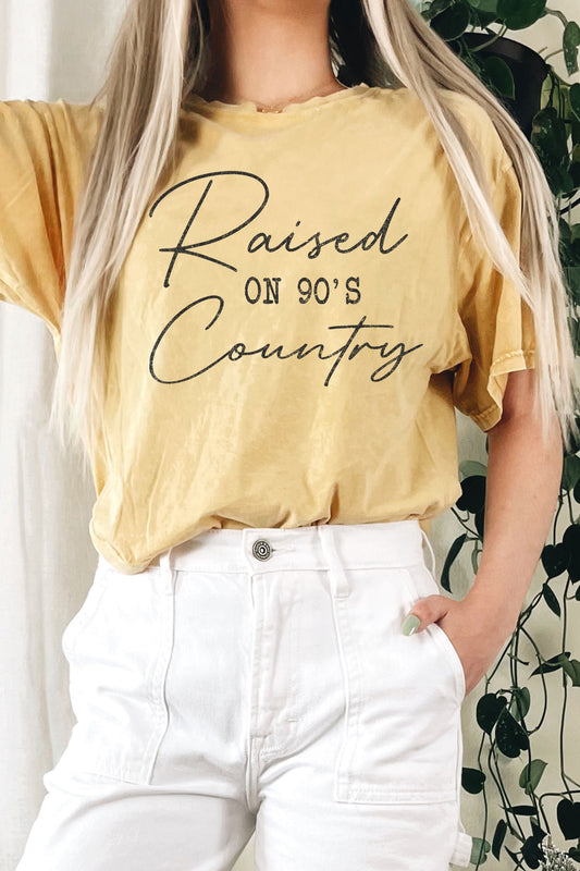 RAISED ON 90'S COUNTRY CROP in MUSTARD