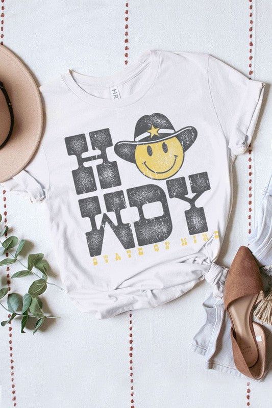 H&L HOWDY HAPPY FACE TEE CROPPED XLARGE