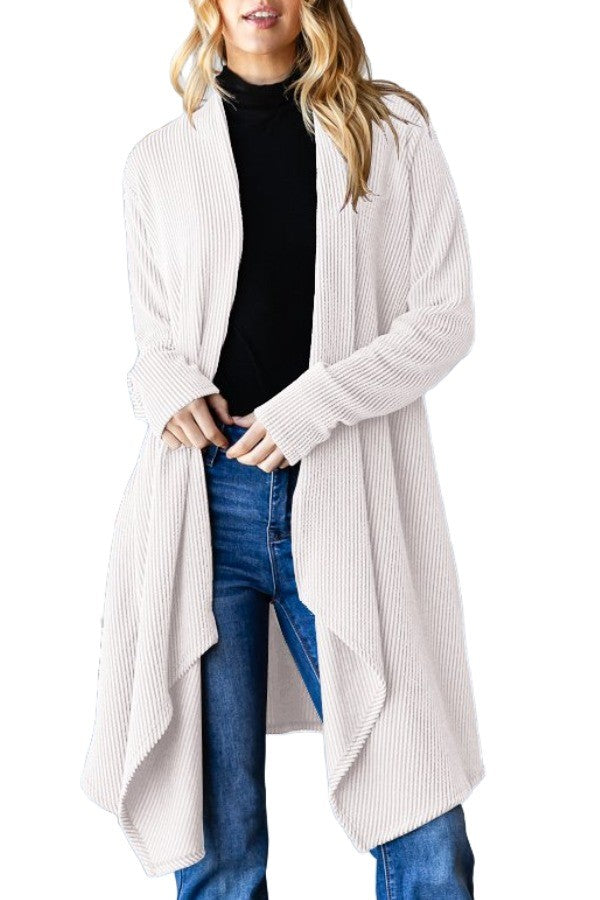 RIBBED JACKET in CREAM 6748