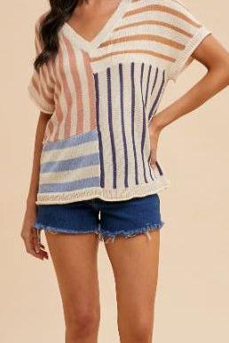 BLOCK STRIPE SWEATER 2690