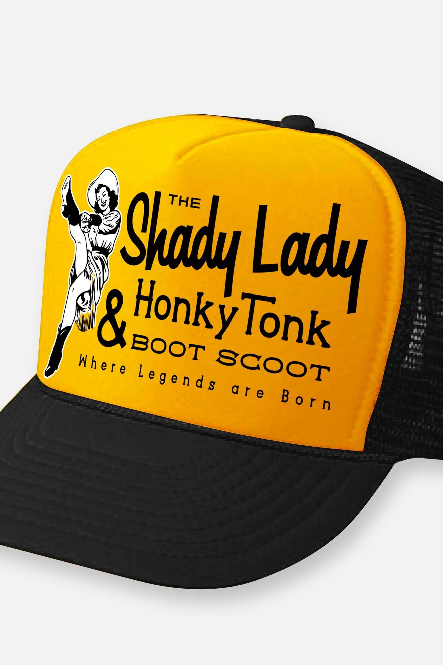 THE SHADY LADY HONKY TONK HATS: Hot Pink-Black