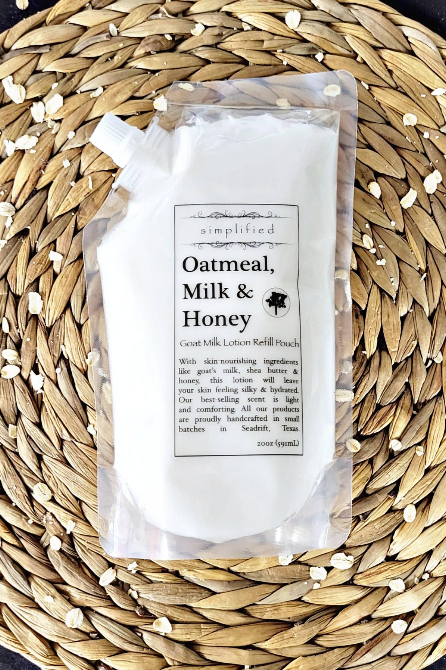 20oz Goat Milk Lotion Refill Bag: White Tea