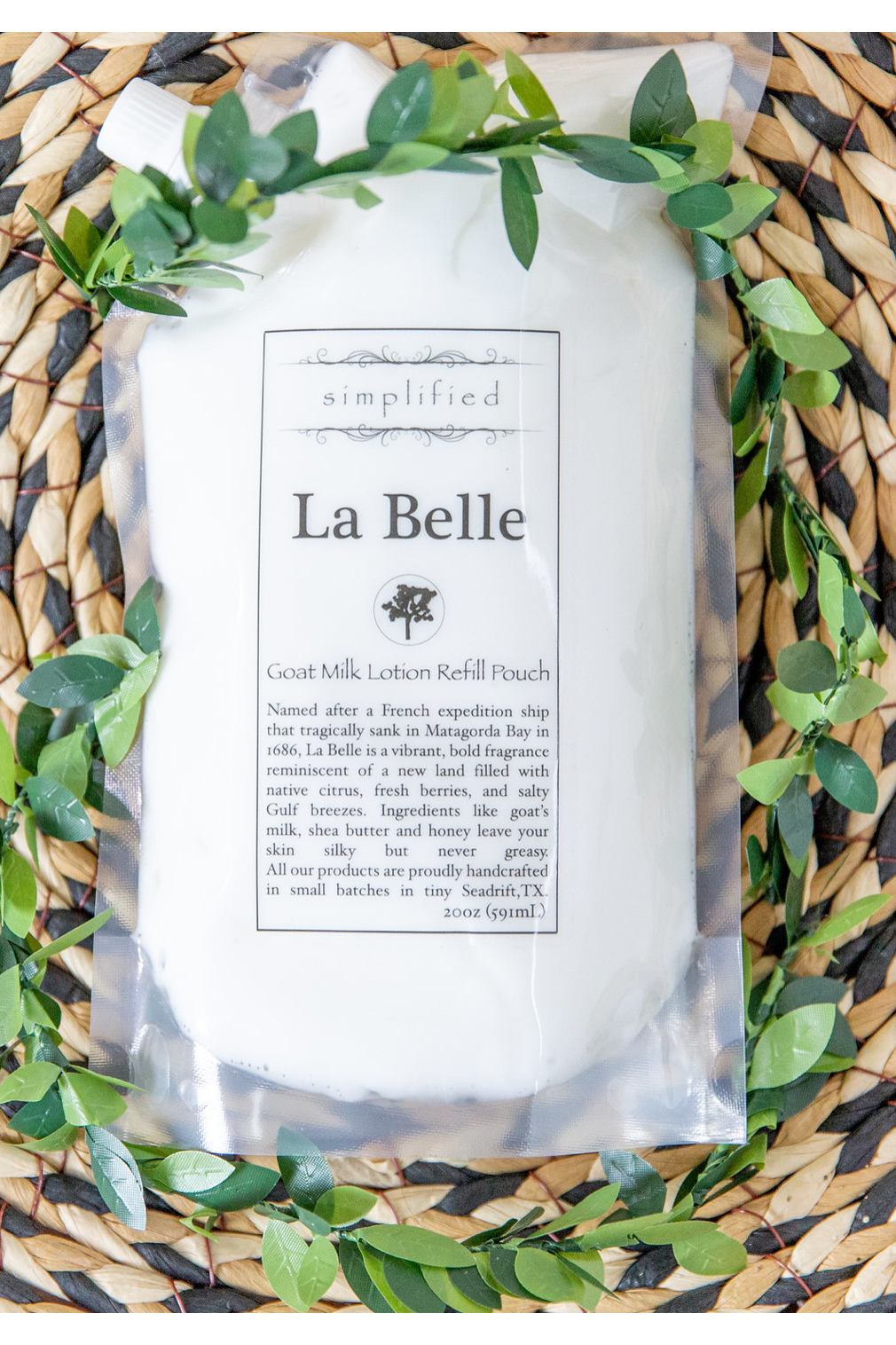 20oz Goat Milk Lotion Refill Bag: White Tea