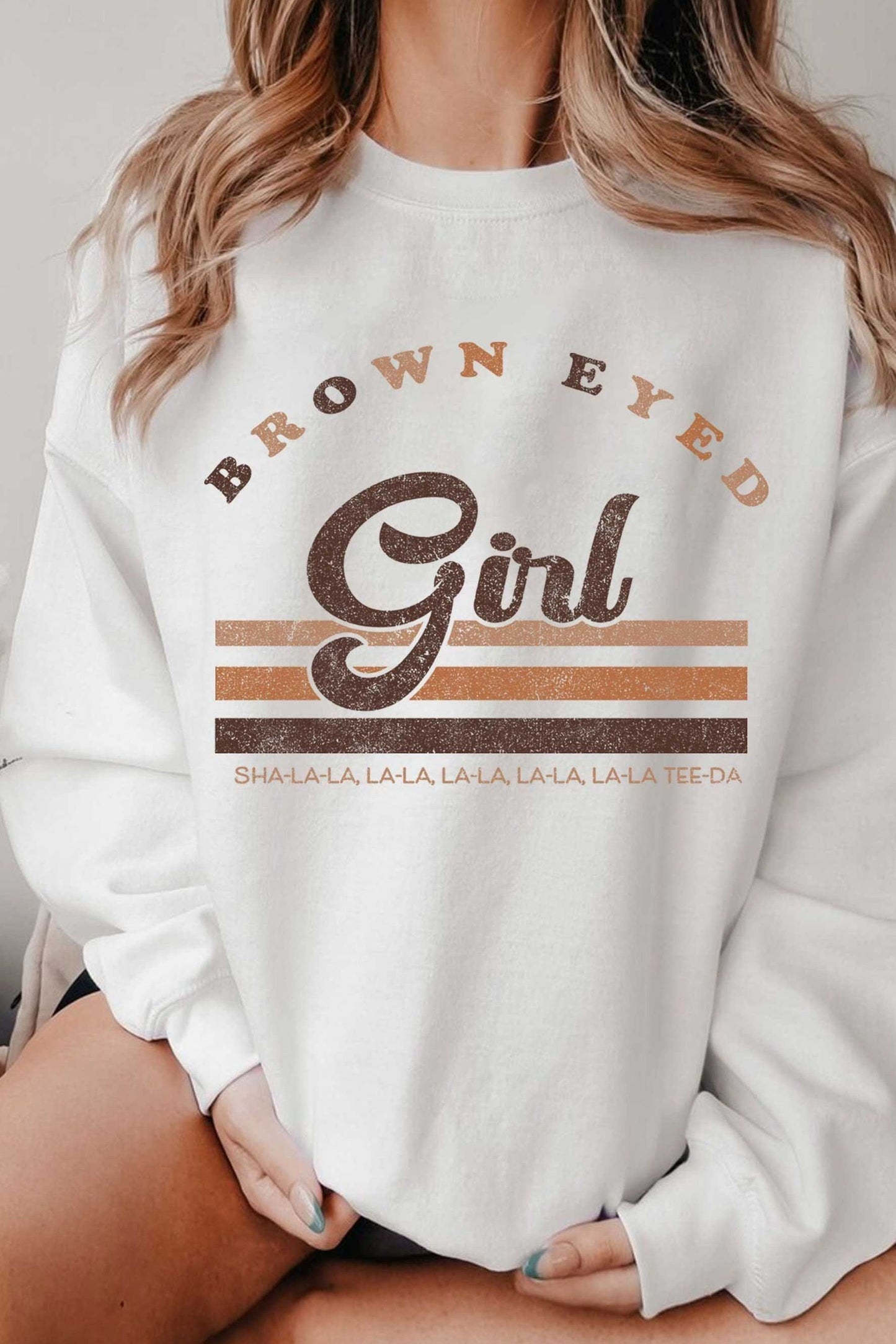 BROWN EYED GIRL SWEATSHIRTS: CORAL