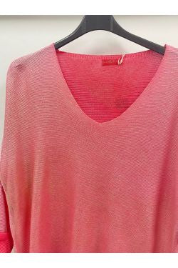 SHIMMER SWEATER in FUSCHIA ~ ONE SIZE