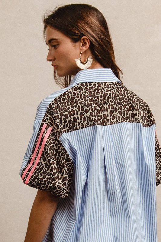 STIRPED LEOPARD TOP