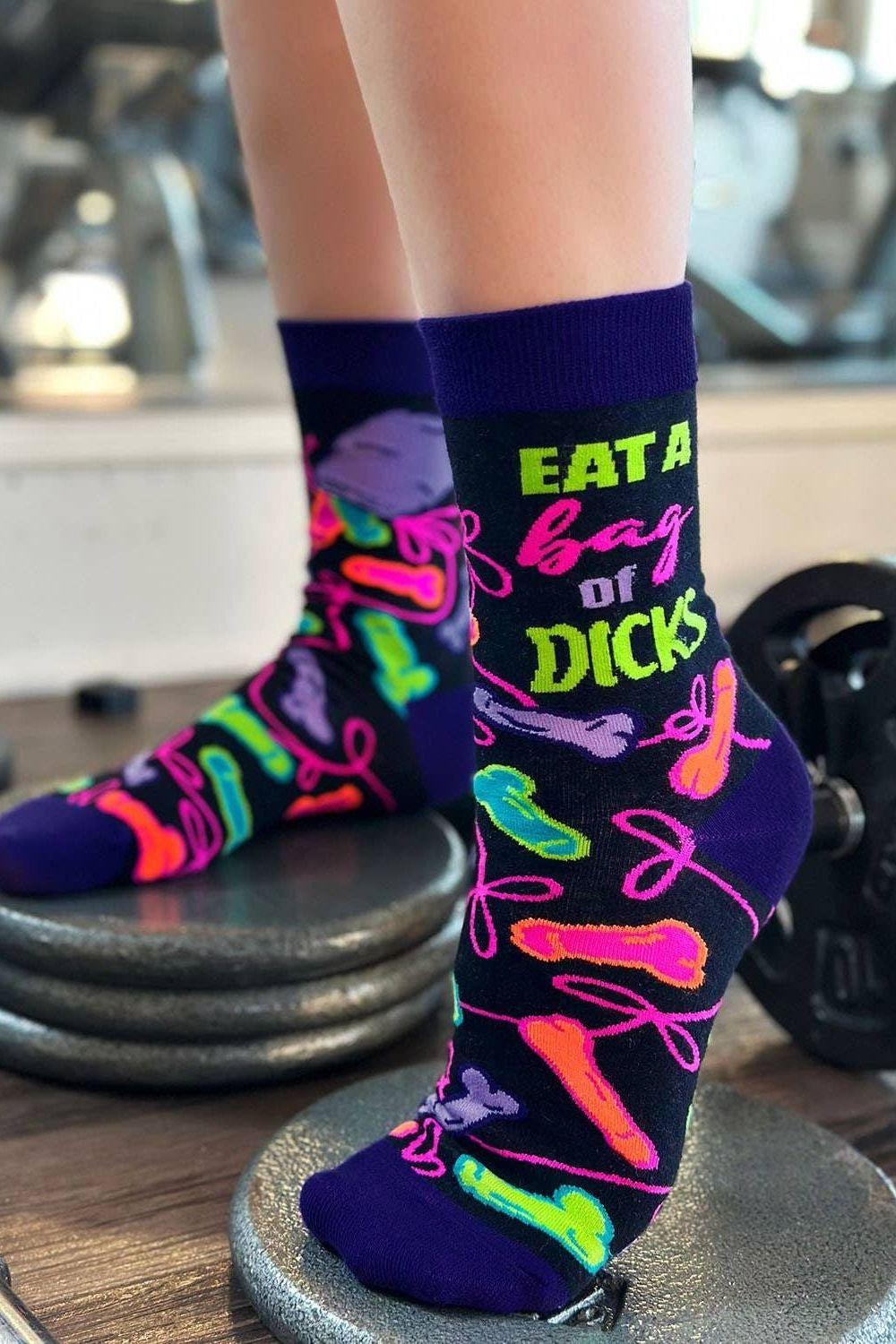 Eat a Bag of Dicks Sassy Women's Novelty Crew Socks