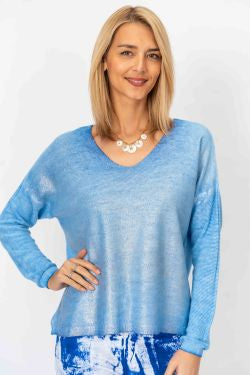 SHIMMER SWEATER in FUSCHIA ~ ONE SIZE