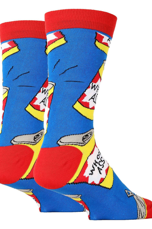 Whoop Ass | Men's Cotton Crew Funny Socks 6555