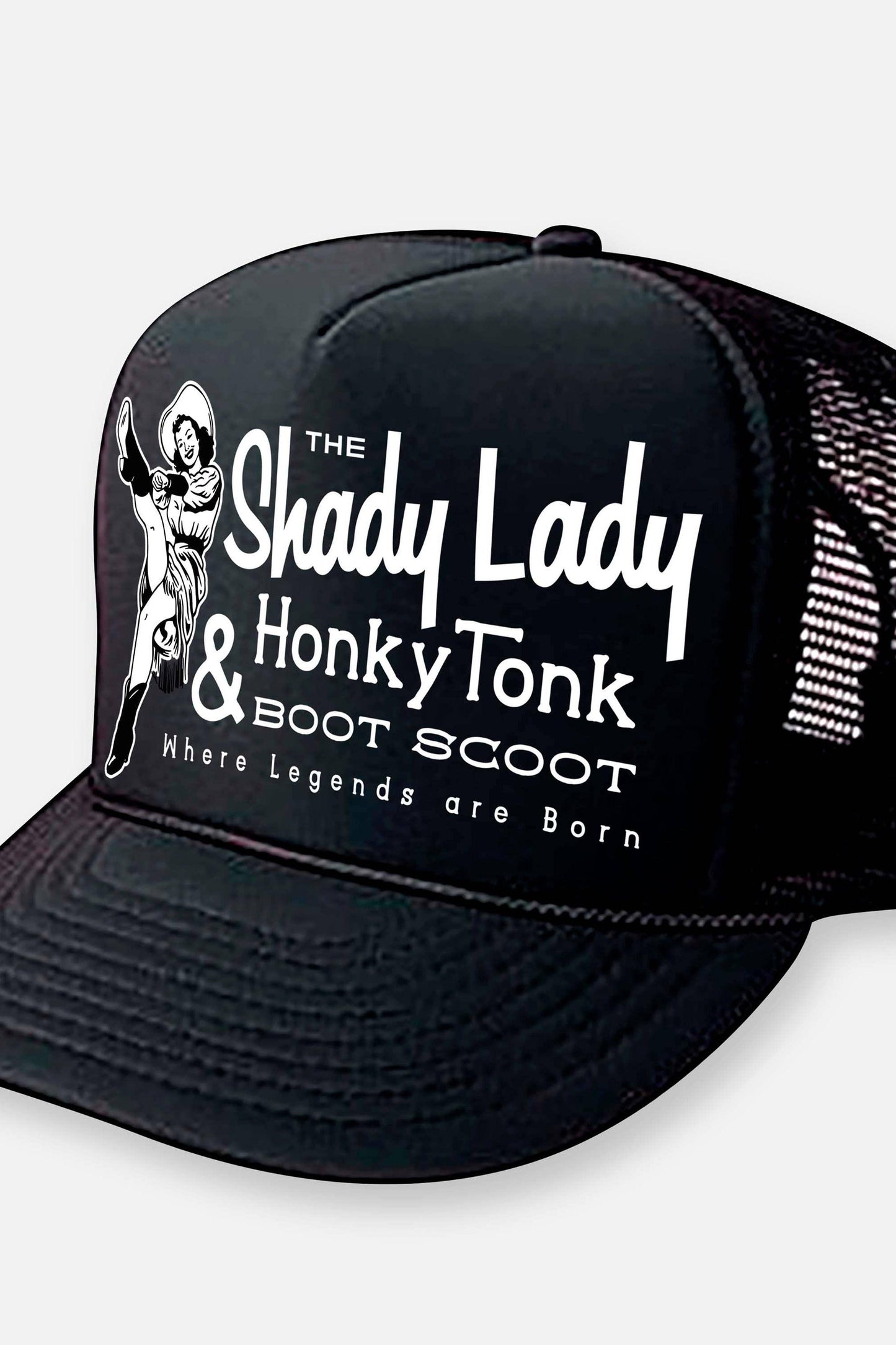 THE SHADY LADY HONKY TONK HATS: Hot Pink-Black