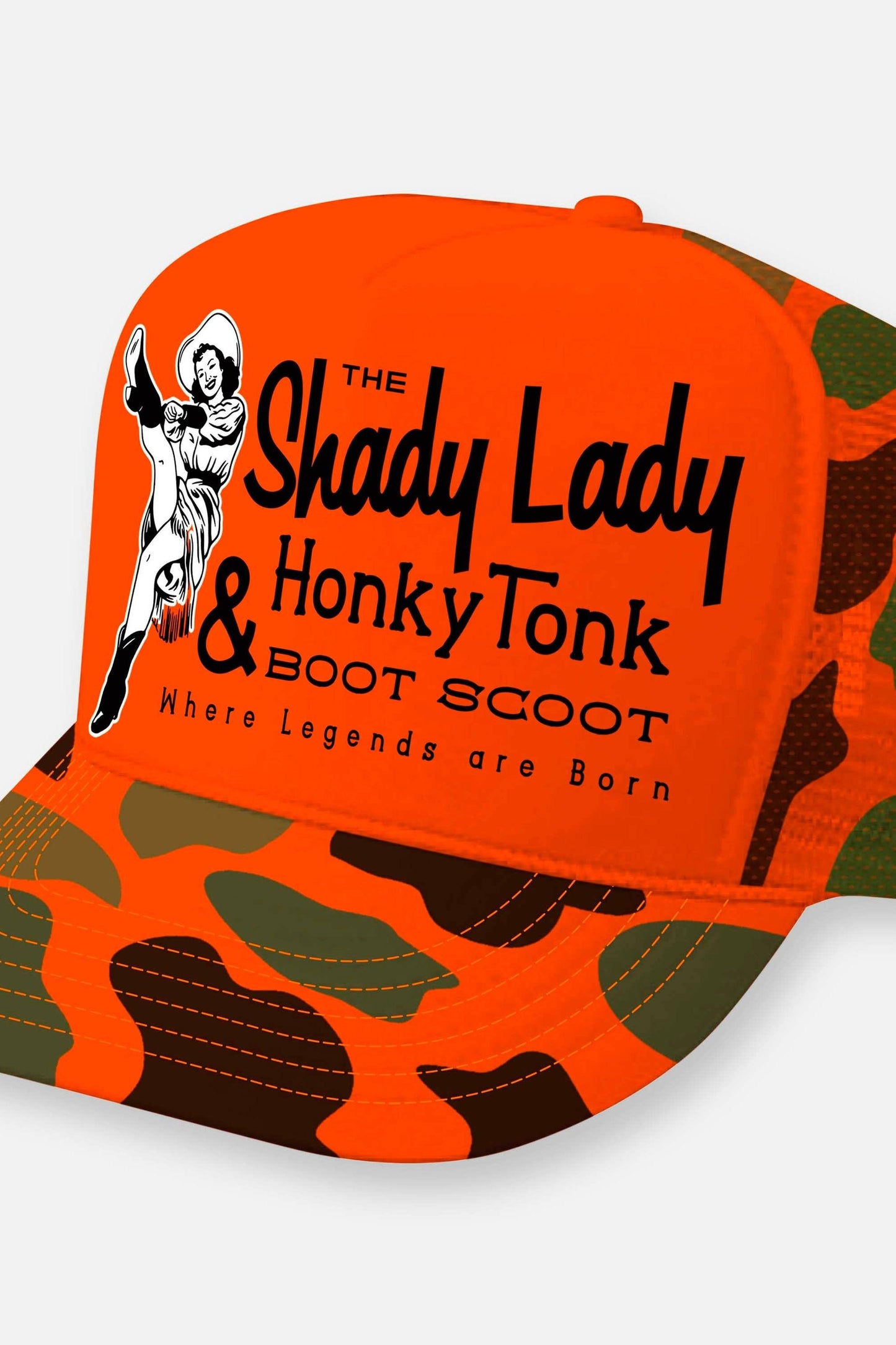 THE SHADY LADY HONKY TONK HATS: Hot Pink-Black