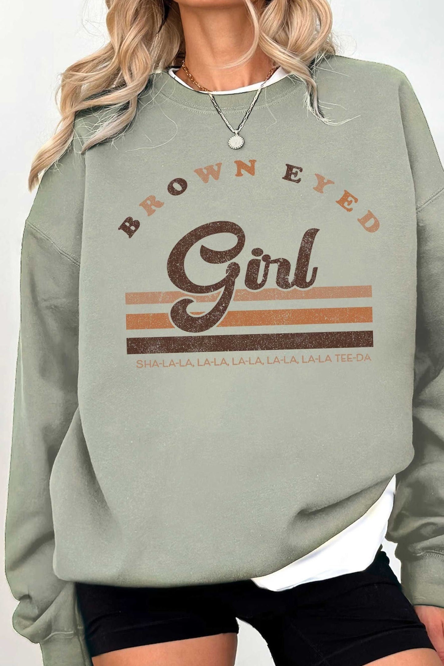 BROWN EYED GIRL SWEATSHIRTS: CORAL