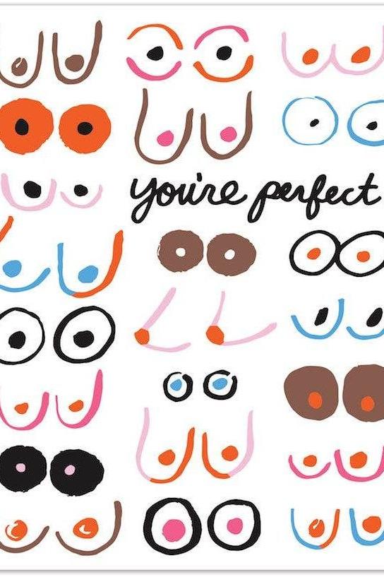 You're Perfect Boobs Blank Card