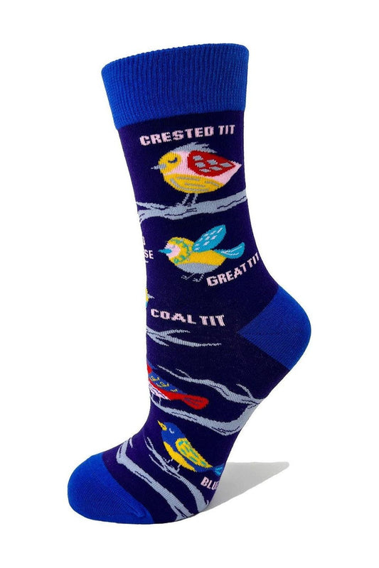 Nice Tits" Ladies' Novelty Crew Socks Featuring Cute Birds