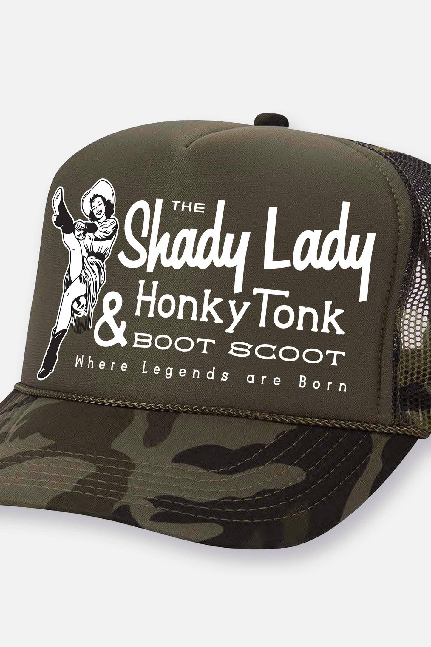 THE SHADY LADY HONKY TONK HATS: Hot Pink-Black