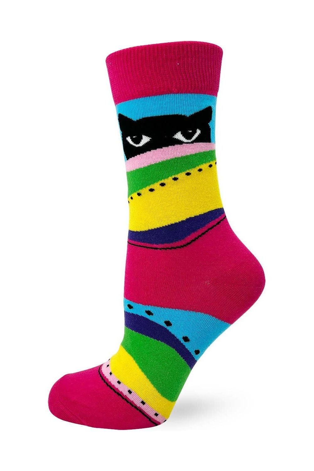 Rise and Shine Asshole Women's Crew Socks With Cats