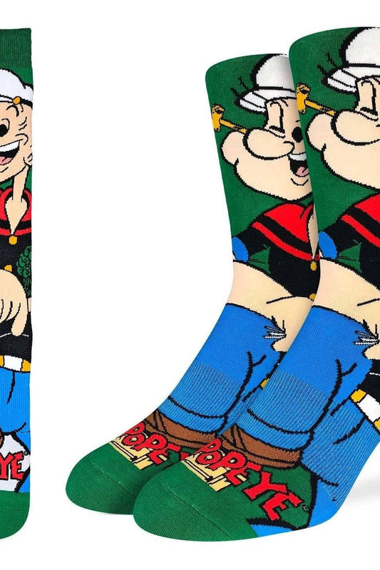 Men's Popeye Kneeling Socks: Shoe Size 8-13