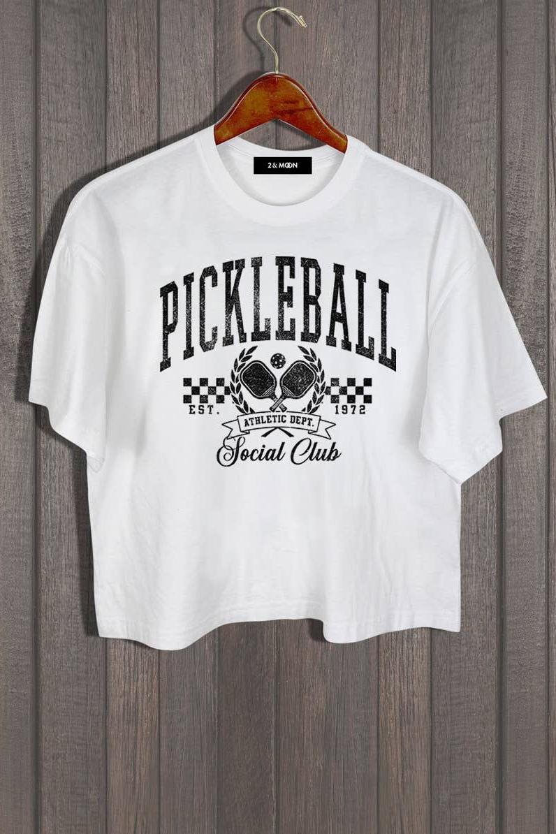 PICKLEBALL SOCIAL CROP TEE