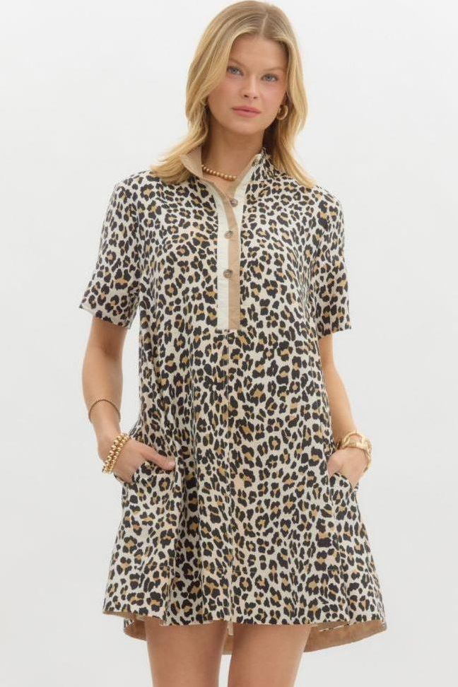 LEOPARD DRESS 26571