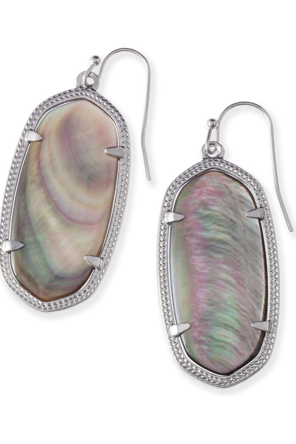 KENDRA SCOTT ELLE DROP EARRINGS in RHODIUM