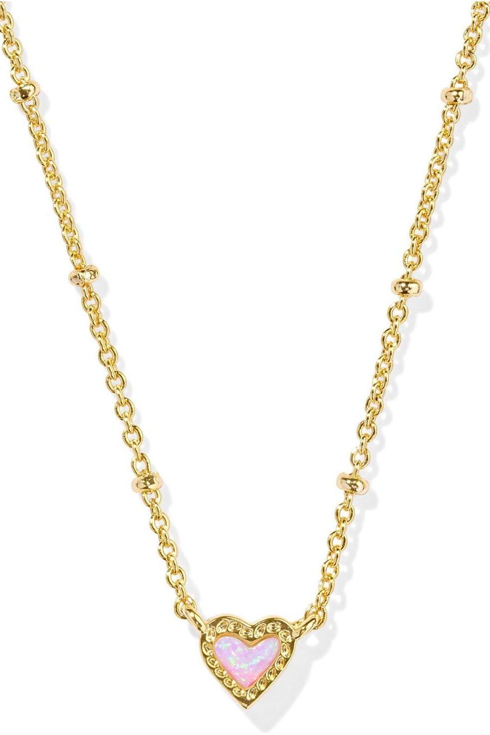 KENDRA SCOTT ARI HEART SHORT PENDANT ~ Gold NECKLACES