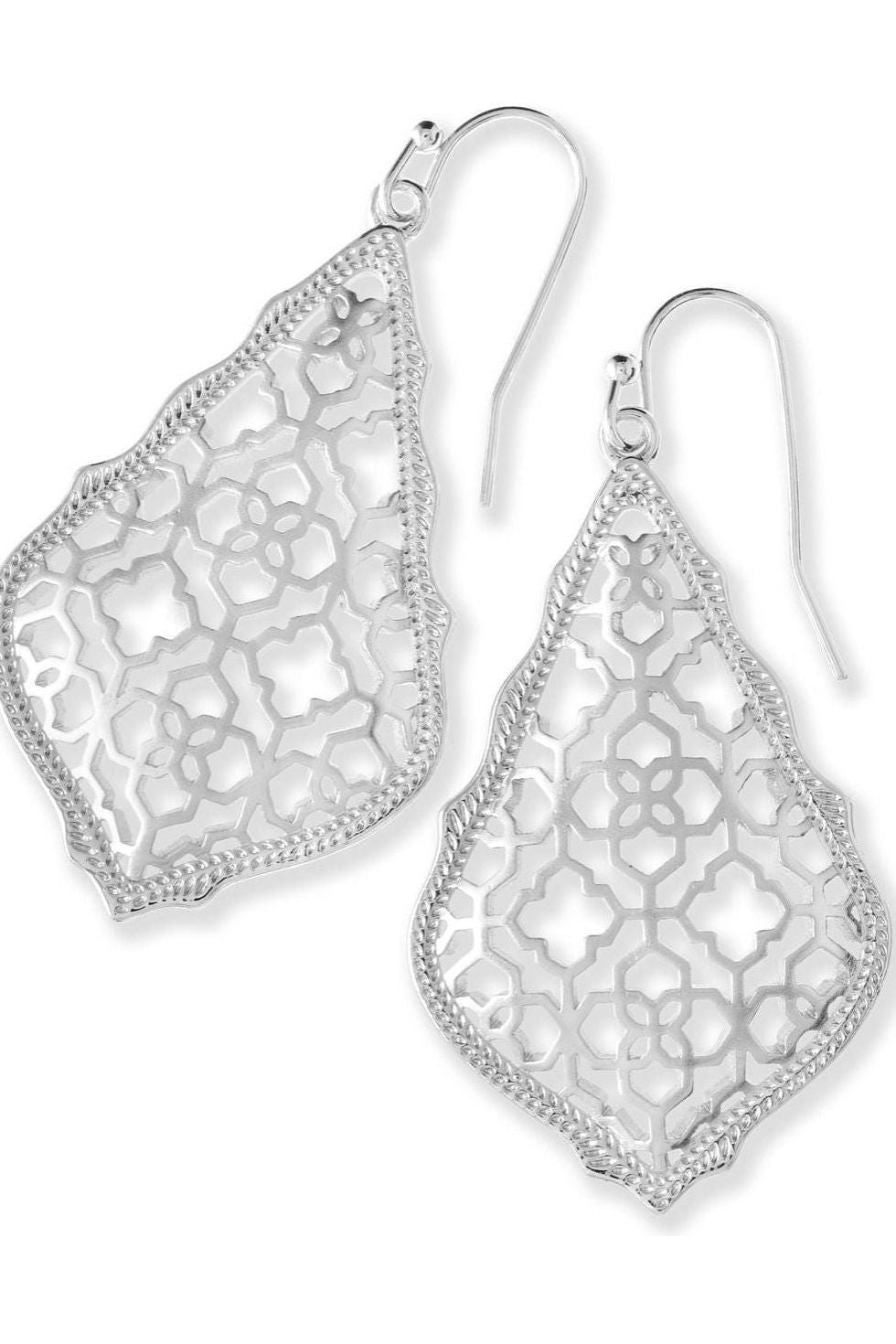 X KENDRA SCOTT ADDIE EARRINGS ~ RHODIUM - RHODIUM FILIGREE
