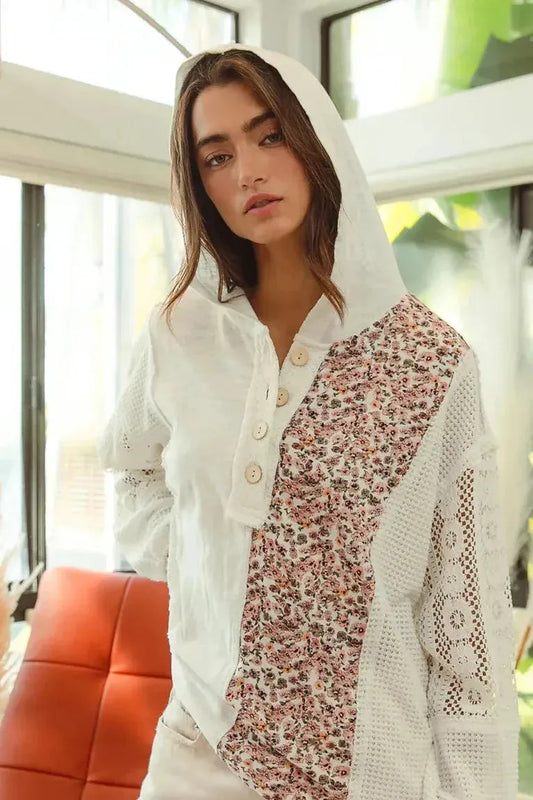 LACE DETAIL TOP 1763