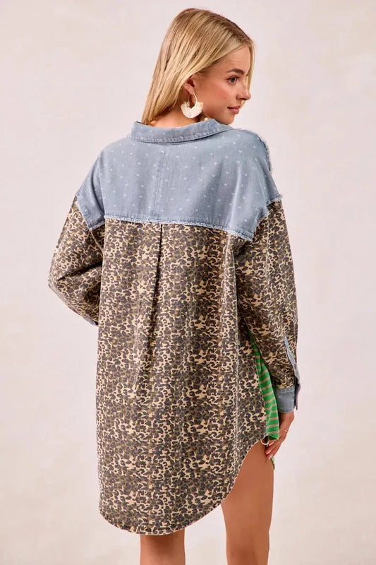 LEOPARD MIX TUNIC 4476