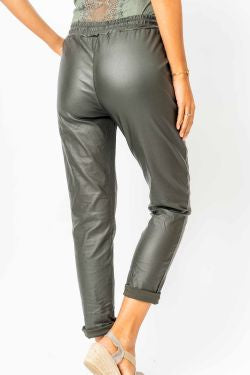 PLEATHER PANT 50268