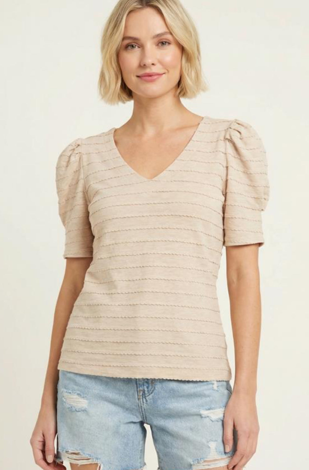 KNIT TOP 20679 in BEIGE