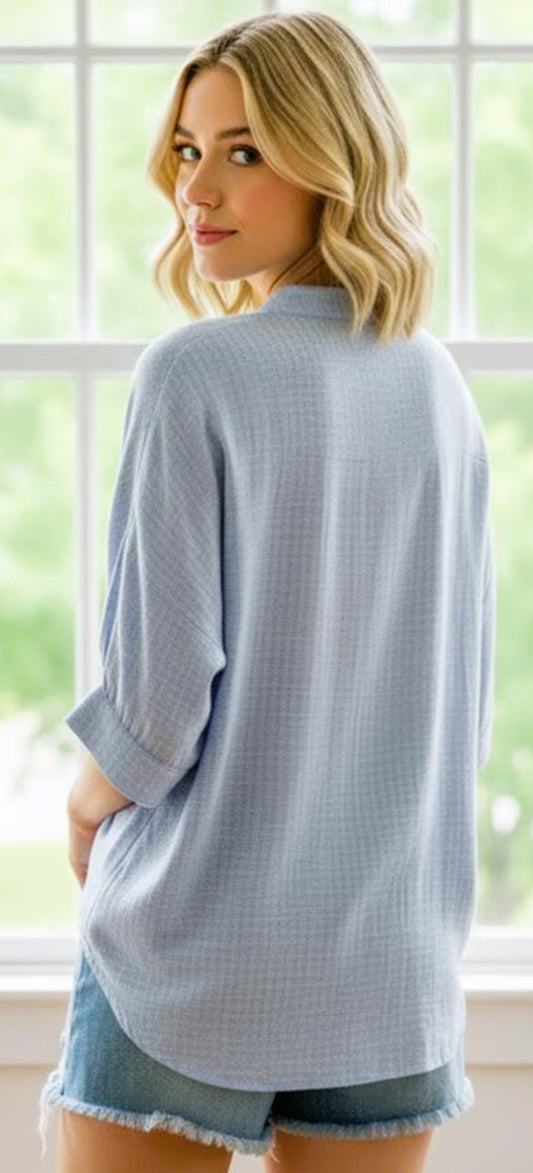 LT.BLUE TOP in BLUE 20766