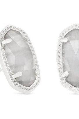 KENDRA SCOTT ELLIE STUD EARRINGS ~ RHODIUM