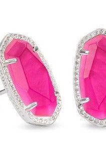 KENDRA SCOTT ELLIE STUD EARRINGS ~ RHODIUM