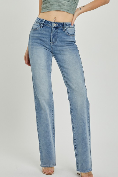RISEN MID RISE LONG STRAIGHT JEAN 5509 MEDIUM