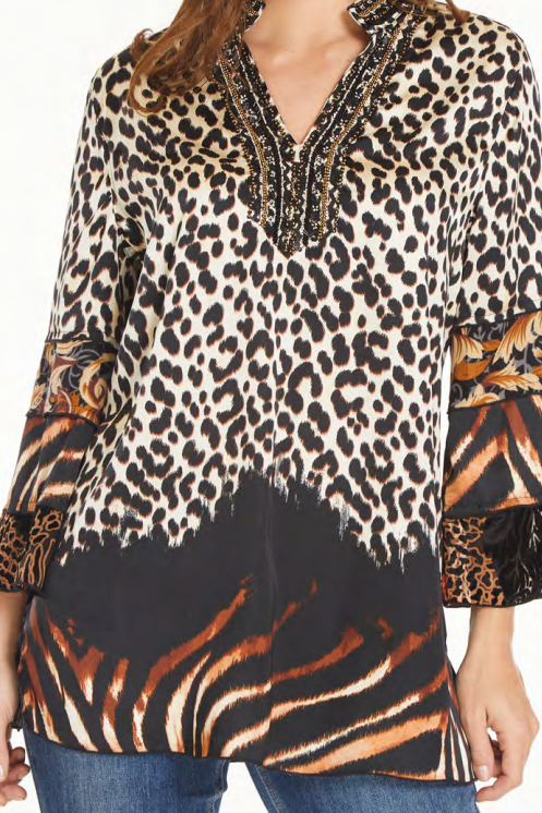 JOHN MARK 3/4 SLEEVE TUNIC 43547