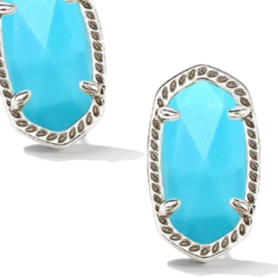 KENDRA SCOTT ELLIE STUD EARRINGS ~ RHODIUM
