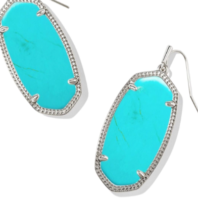 KENDRA SCOTT ELLE DROP EARRINGS in RHODIUM