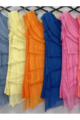 RUFFLE SILK TOP 9577