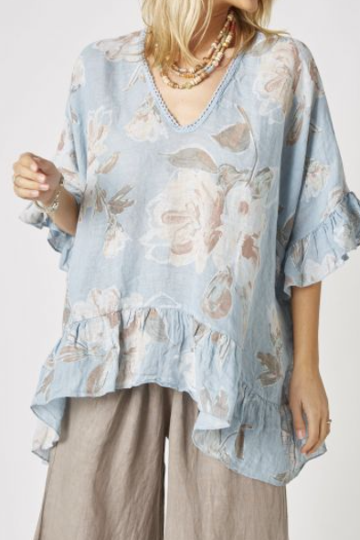 MADE IN ITALY LINEN TOP 8620