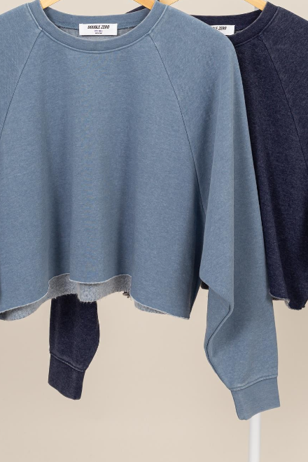 KNIT TOP in GRAY BLUE 138