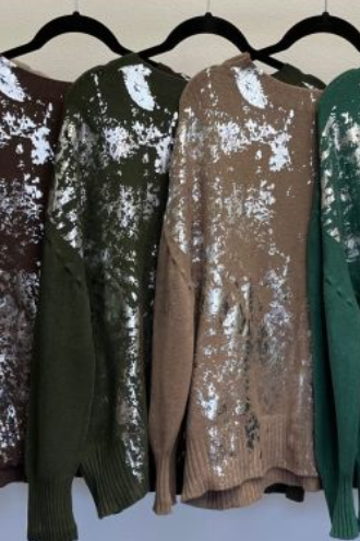 MADE IN ITALY FOIL SWEATER 9033