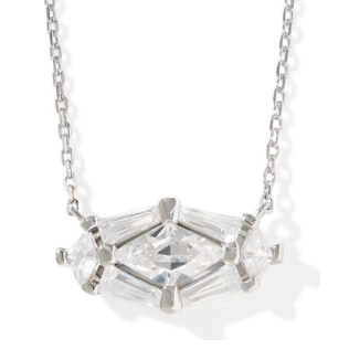 KENDRA SCOTT LINDY RAE RHODIUM NECKLACE