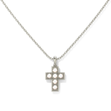 KENDRA SCOTT PEARL CROSS NECKLACE