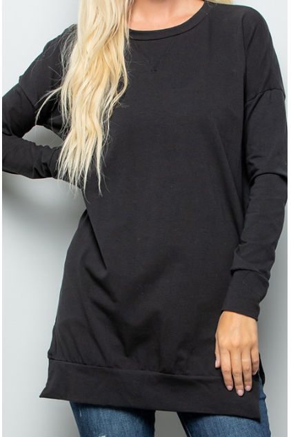 BLACK TOP w/SIDE SLIT 1349